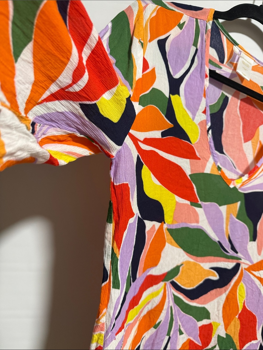 Anne Cole Womens Tropical Leaf Print V-Neck Swim Cover-Up Dress Multicolor XS/S - Picture 8 of 12